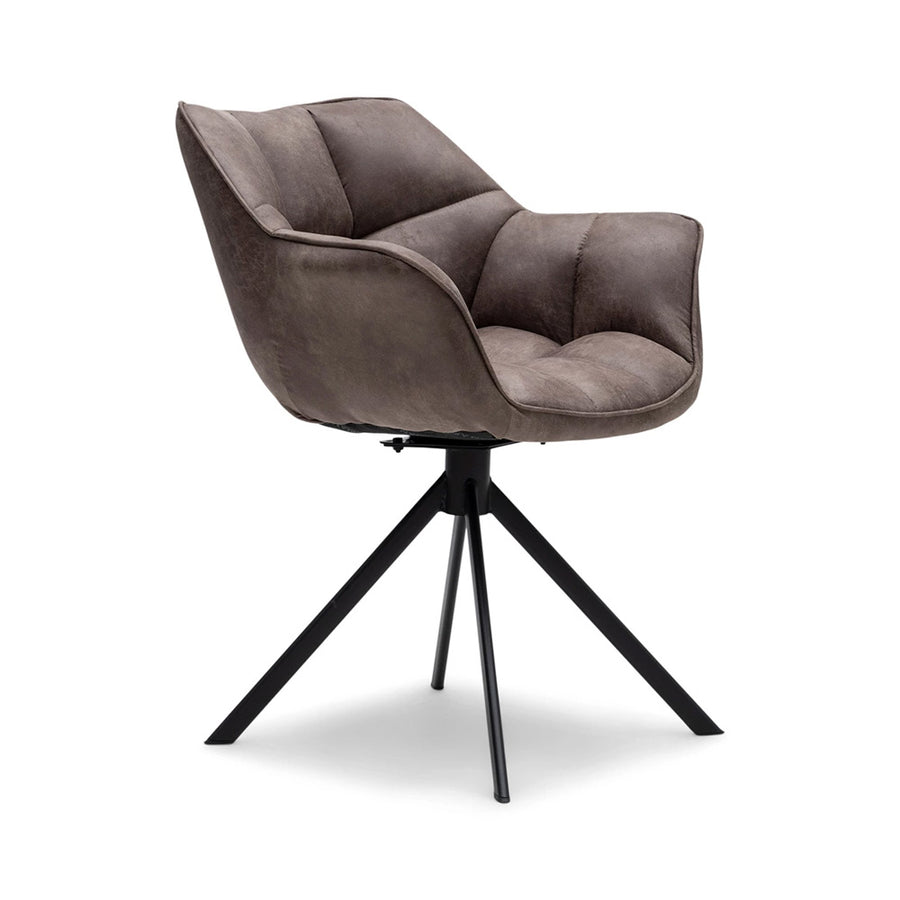 modern étkezőszék oldalnézet bőr kárpitozással