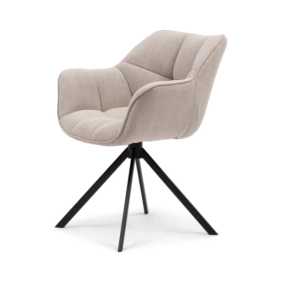 design étkezőfotel ferde nézetből natúr színben