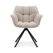 natúr len forgó étkezőfotel elölnézet