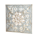 Shabby chic stílusú Casa Roma négyzetes fali dekor arany színben, klasszikus ornamentikával.