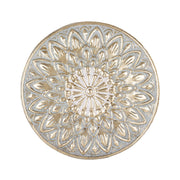 Casa Roma antik arany fém fali dekoráció 60 cm, kör alakú rozetta mintával.