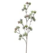 Jeges hatású mű cédrusfenyő ág tobozokkal, 63 cm