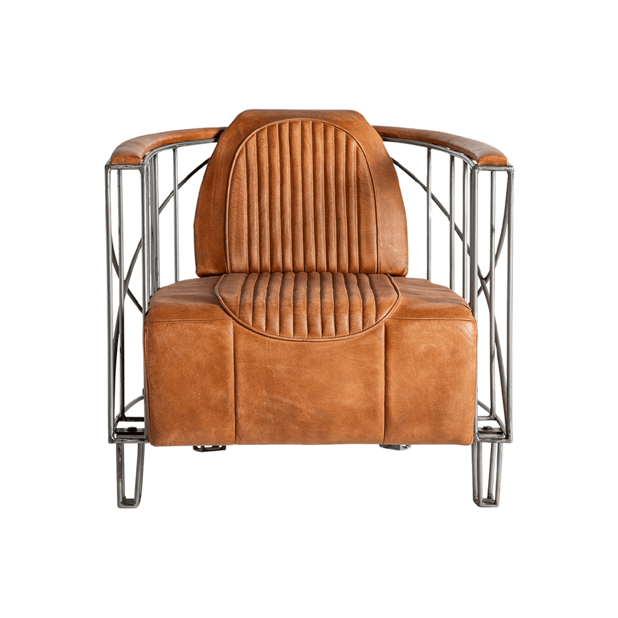 CHAIZE konyakbarna bőr klubfotel