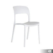 Fehér polipropilén bisztrószék.