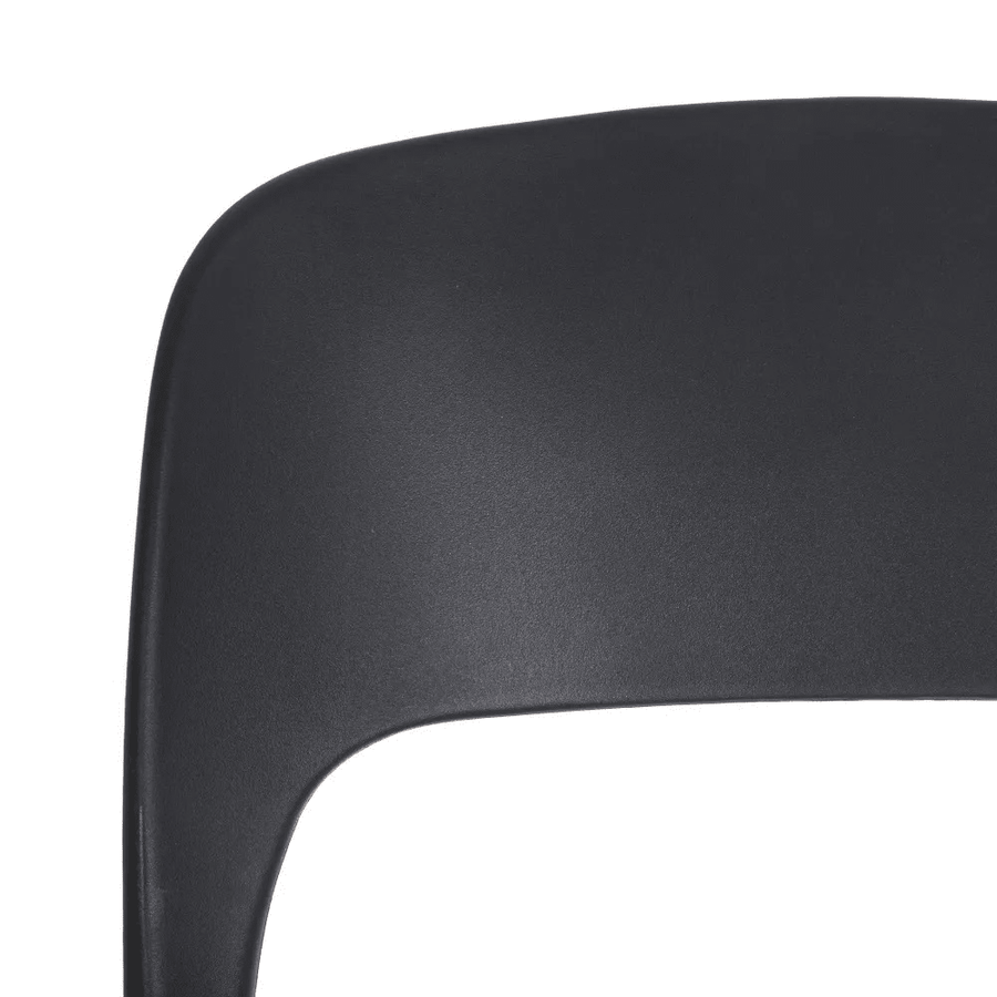 Sötétszürke polipropilén bisztrószék.