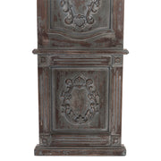 Faragott alsó kazettarészlet növényi motívummal, Casa Roma antik fa falpanelből.