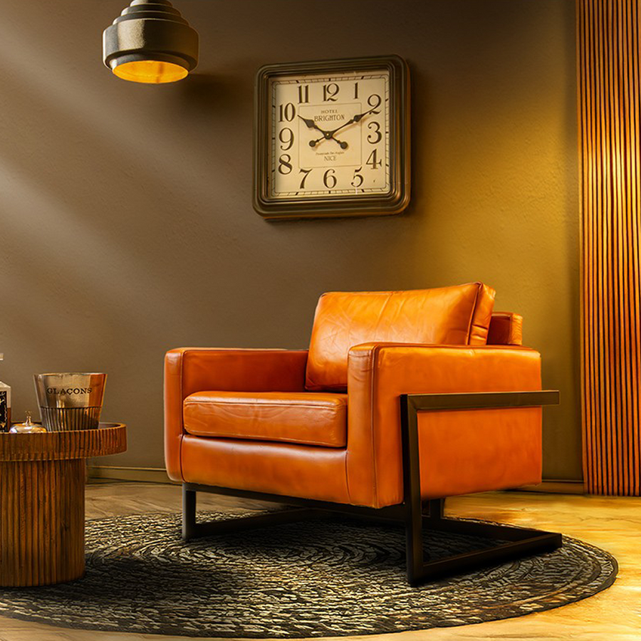 CHICAGO loft bőrfotel modern enteriőrben hangulatfotó