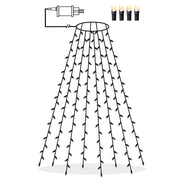 Meleg fehér fényű, 160 LED-es karácsonyfa izzó.