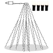 Hideg fehér fényű, 360 LED-es karácsonyfa izzó.