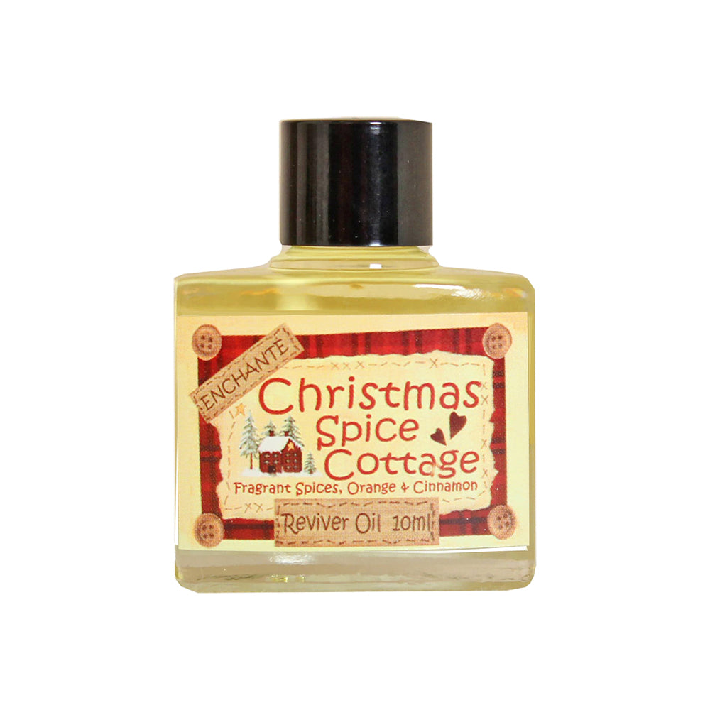 Christmas Spice Cottage karácsonyi illóolaj 10 ml üvegcsében ünnepi címkével