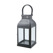 Modern, kortárs stílusú, rozsdamenetes acélból készült, fekete színű lámpás.