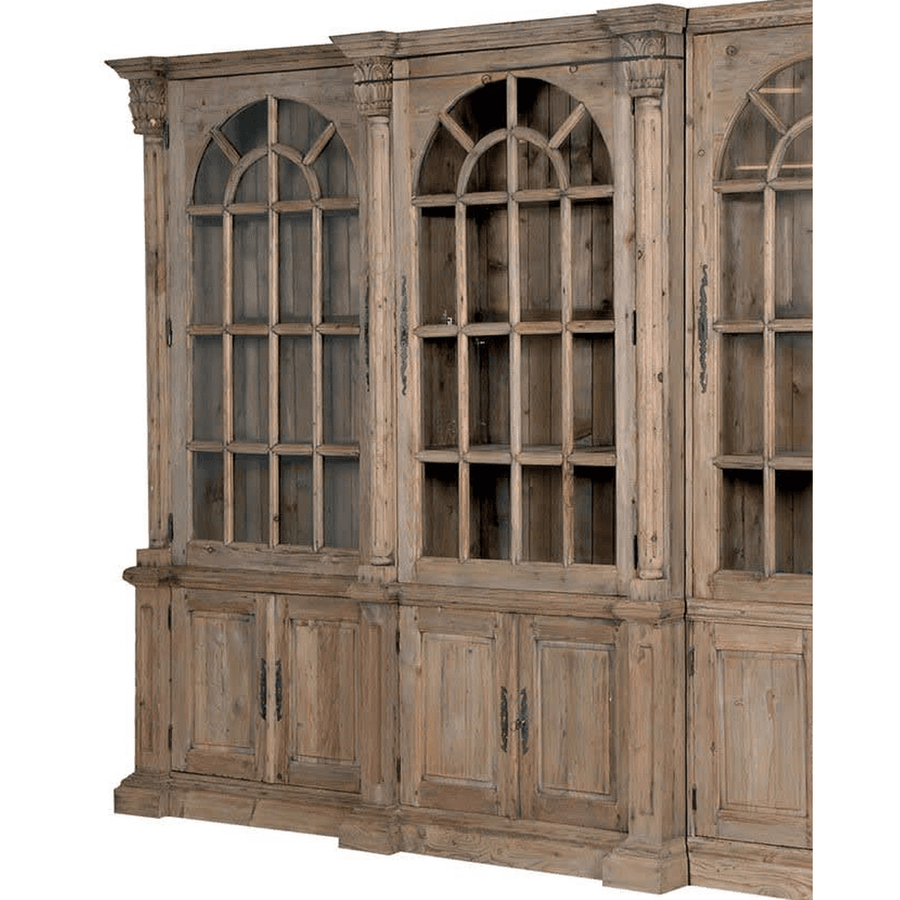 Háromosztatú kézműves vitrines könnyszekrény.