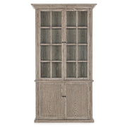 Klasszikus stílusú, kőrisfából készült, 4 ajtós vitrines szekrény.