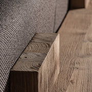 Kortárs teakfa kerti kanapé.