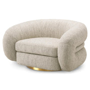 COSENZA halványszürke forgó design fotel