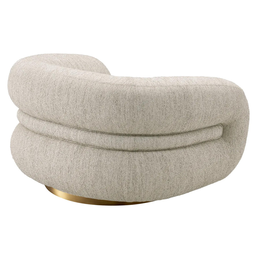 COSENZA halványszürke forgó design fotel