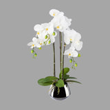 Cserepes mű orchidea 55 cm fehér "Orchid"
