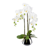 Cserepes mű orchidea 55 cm fehér "Orchid"