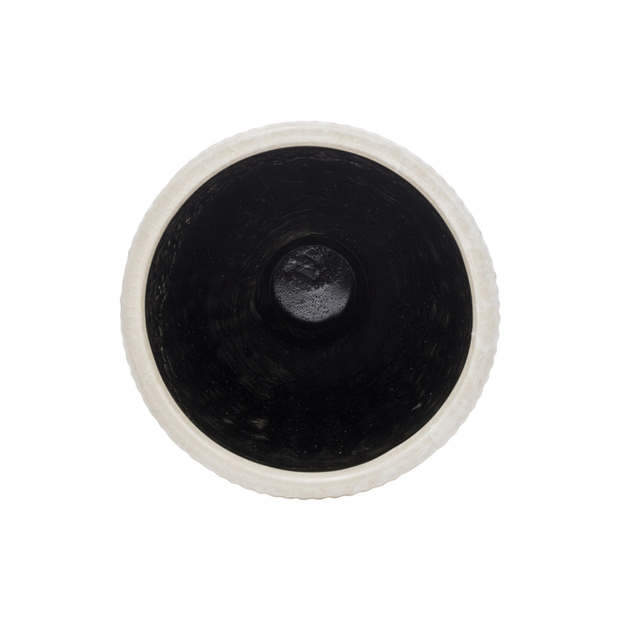 Dalia kaspó belső nézete fekete belső mázzal – felülnézetből