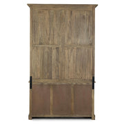 Klasszikus stílusú, létrával ellátott, mangófából készült könyvszekrény.