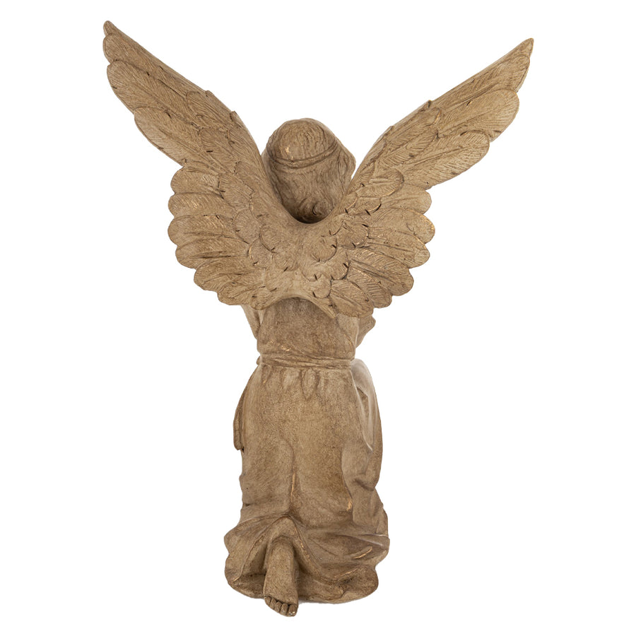 Natúr színű angyal figura hátoldala nagy szárnyakkal – Dost kollekció