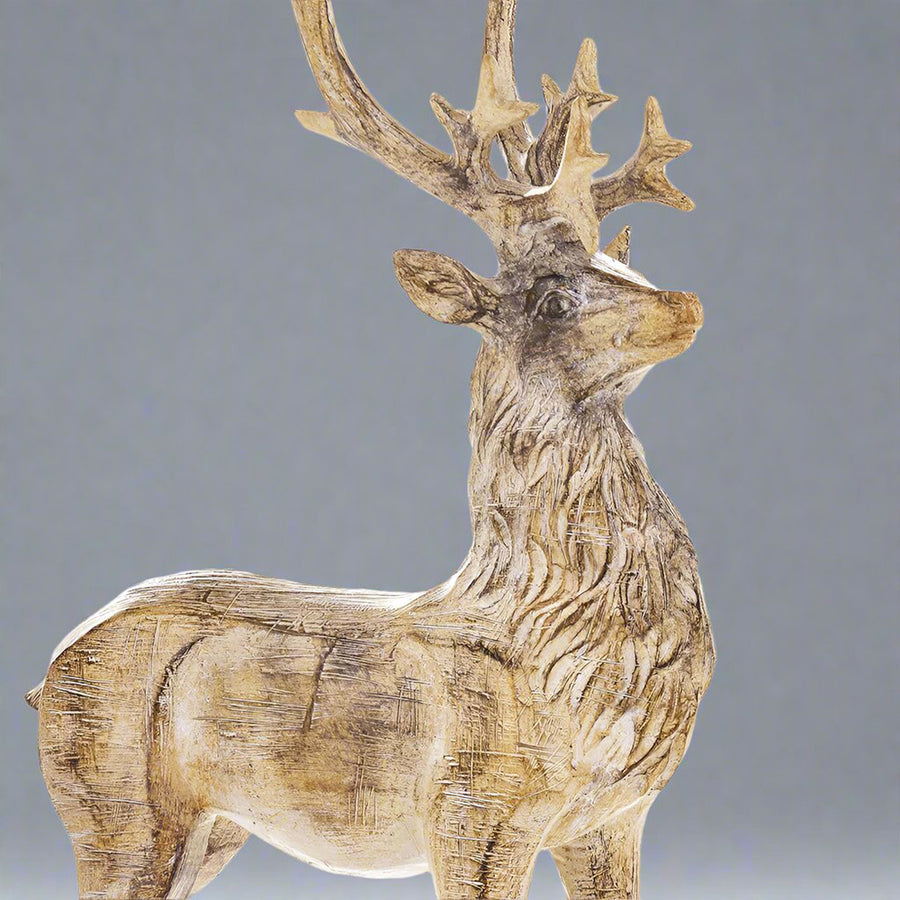 DOST natúr karácsonyi szarvas figura 35 cm