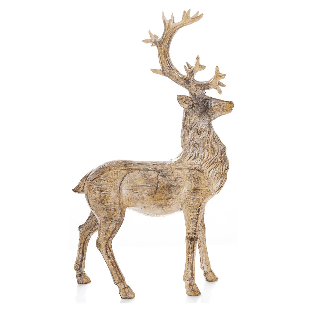 DOST natúr karácsonyi szarvas figura 35 cm