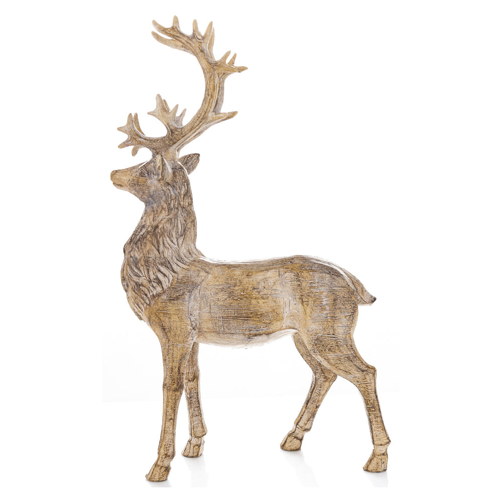 DOST natúr karácsonyi szarvas figura 35 cm