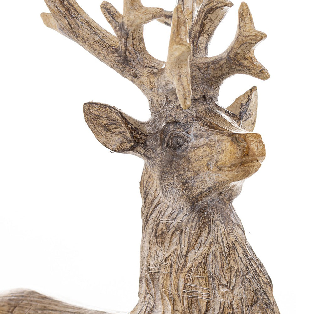DOST natúr karácsonyi szarvas figura 35 cm