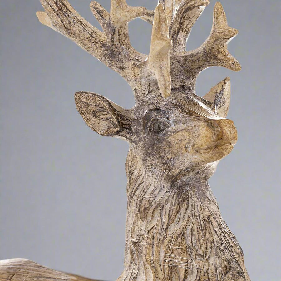 DOST natúr karácsonyi szarvas figura 35 cm