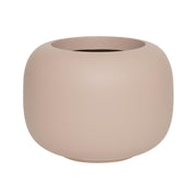 ELEMENTAL SPHERE LOW M púderpink kompozit design kaspó 53 cm átmérővel, modern alacsony gömb formában