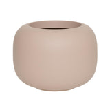 ELEMENTAL SPHERE LOW M púderpink kompozit design kaspó 53 cm átmérővel, modern alacsony gömb formában