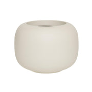 ELEMENTAL SPHERE LOW S selyemfehér kompozit design kaspó 46 cm átmérővel