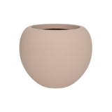 ELEMENTAL STREAM S púderpink kompozit design kaspó 52 cm átmérővel, modern gömb formájú kialakítással