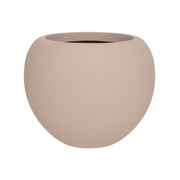 ELEMENTAL STREAM M púderpink kompozit design kaspó 57 cm átmérővel, modern gömb formájú kialakítással