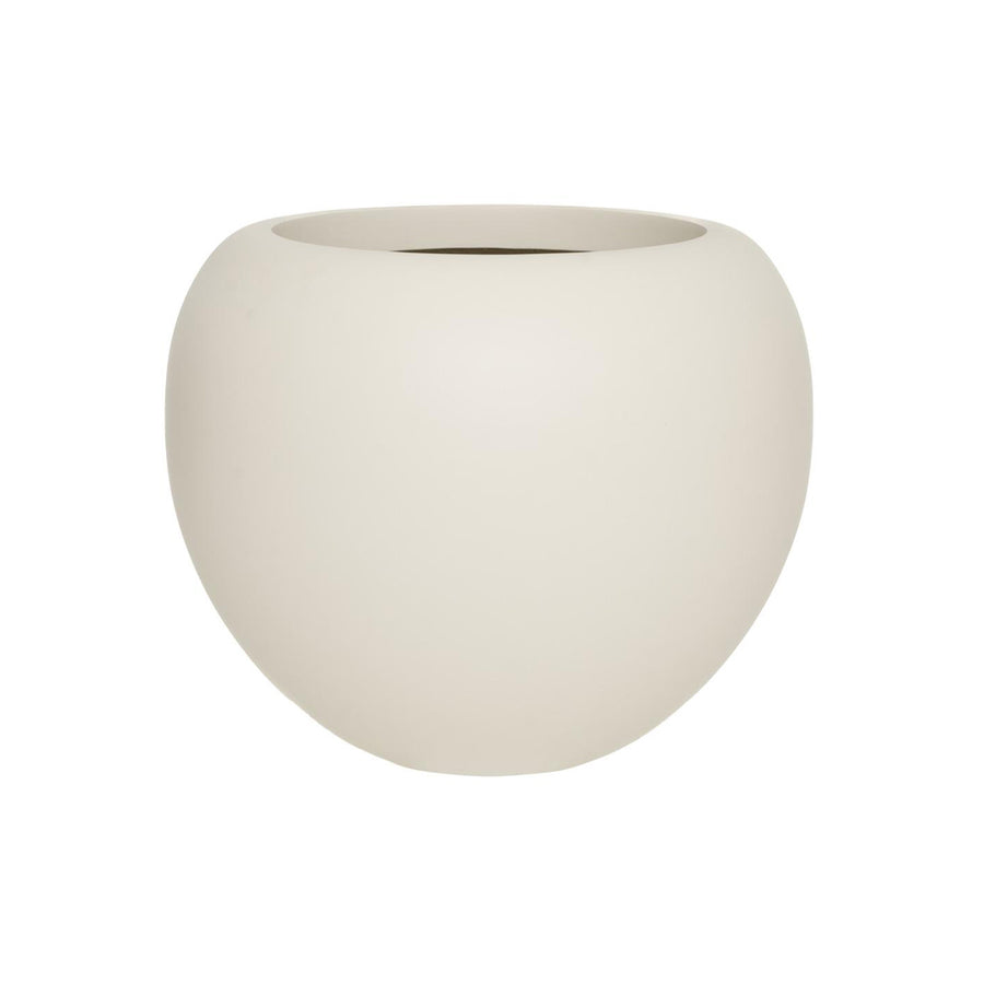 ELEMENTAL STREAM S selyemfehér kompozit design kaspó 52 cm átmérővel