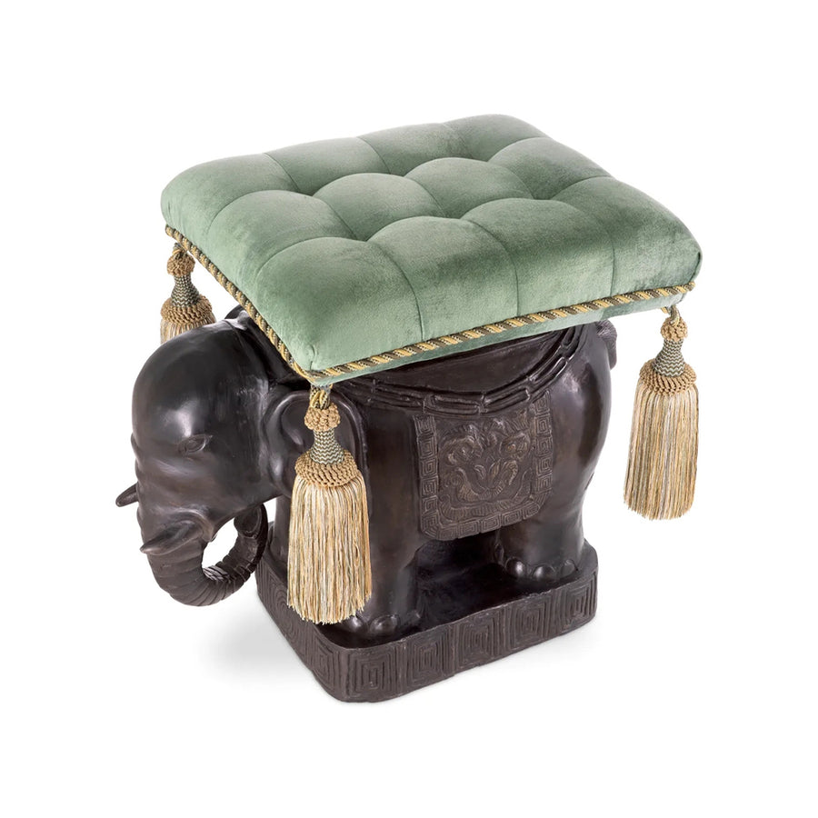 Elephant ülőke felülnézetből – steppelt, selymes tapintású bársonypárna.