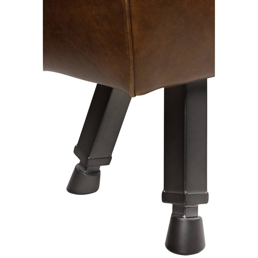 Elliot bőrpad fém láb részlet, ipari stílus