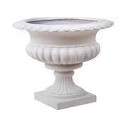 Antik hatású, fehér kaspó tál 55 cm átmérővel az England kollekcióból, talpas kialakítással.