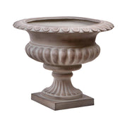 Antik homokszínű tál formájú England kaspó 55 cm átmérővel, klasszikus talpas kialakítással