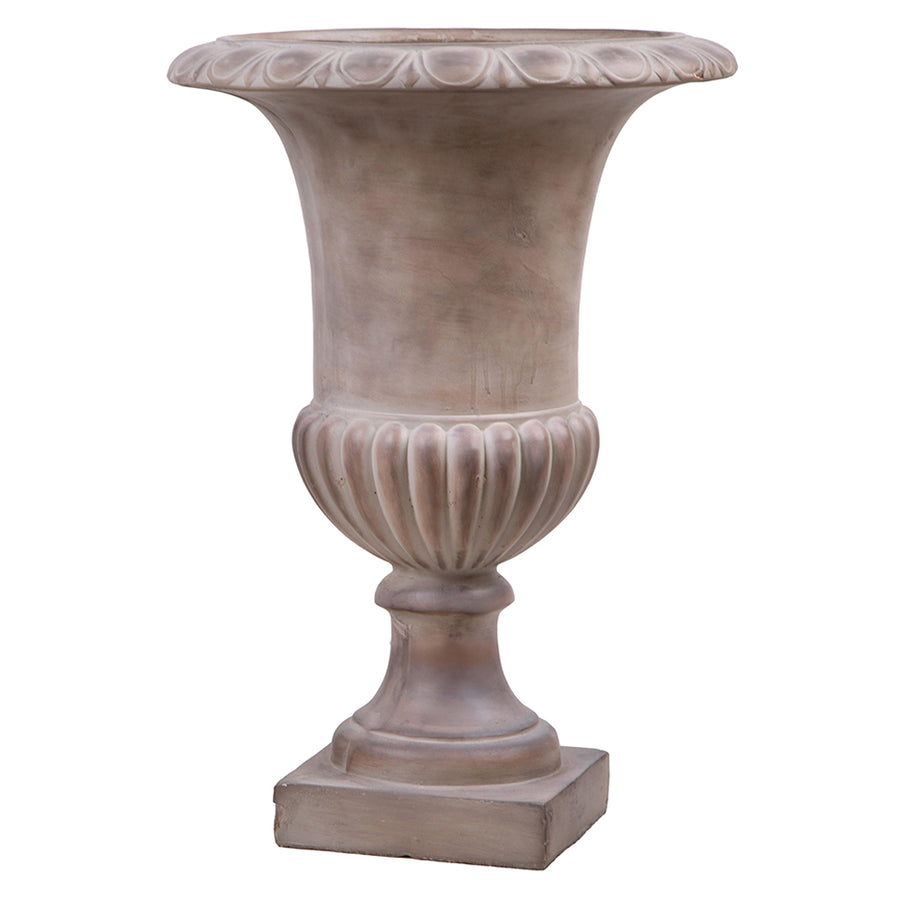 England óriás kaspó antik homokszínben, 70 cm magas, klasszikus formával