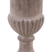 Antik homokszínű England kaspó kannelúrás részlet, kézzel antikolt felület