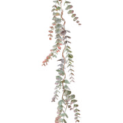 Hamvaszöld színű, mű eukaliptusz girland.