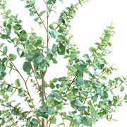 EUCALYPTUS mű eukaliptusz fa természetes hatású szürkészöld levelei közelről