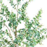 EUCALYPTUS mű eukaliptusz fa természetes hatású szürkészöld levelei közelről