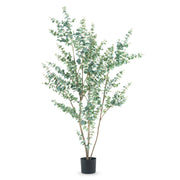 EUCALYPTUS zöld mű eukaliptusz fa 210 cm természetes hatású levelekkel