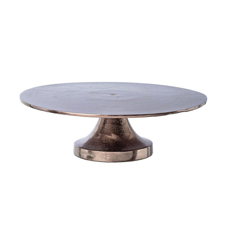 Alumíniumból készült, ezüstszínű tortaállvány.