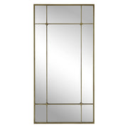 Antik sárgaréz színű falitükör osztott felülettel loft stílusban