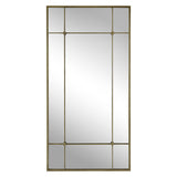 Antik sárgaréz színű falitükör osztott felülettel loft stílusban