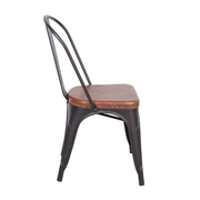 Factory ipari bisztró szék oldalnézet fém vázzal